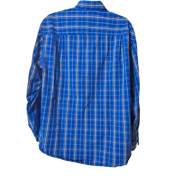 Izod Shirt Mens 2XL Plaid Button Down Long Sleeve Classic Fit Pockets Collar - Picture 12 of 16